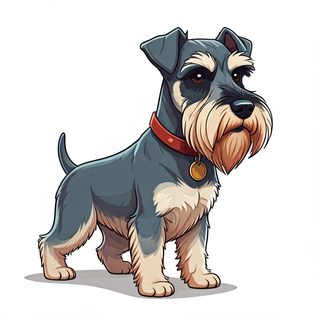 Schnauzer Dog Illustration