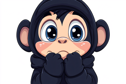 Cute Shy Monkey