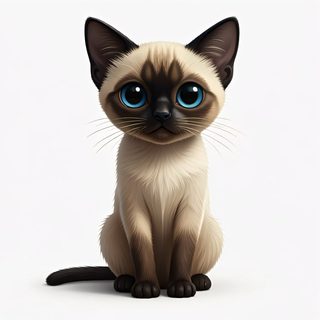 Siamese Kitten Illustration