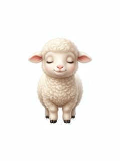 sleeping baby lamb