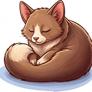 sleeping brown cat
