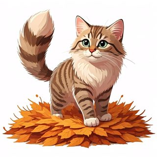 tabby kitten autumn