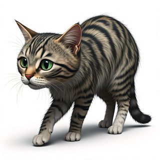 tabby kitten walking