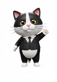 tuxedo cat mascot