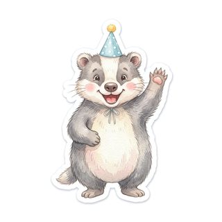Badger waving