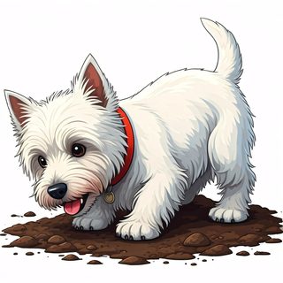 playing westie puppy