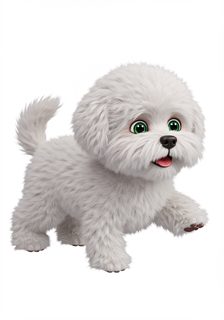 fluffy white puppy