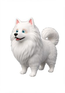fluffy white dog