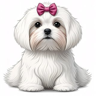 maltese puppy portrait