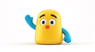 Yellow Waving Character