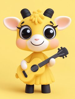 Cartoon Giraffe Guitar