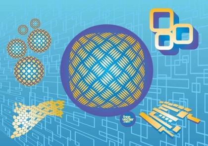 Cyber Shapes Free Vector