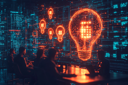 Cybernetic Lightbulb Idea Meeting