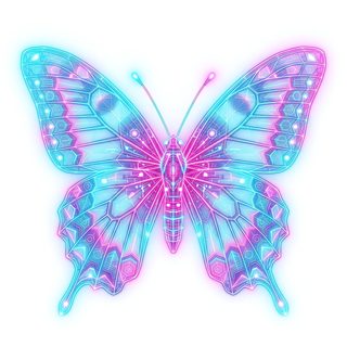 neon cyber butterfly