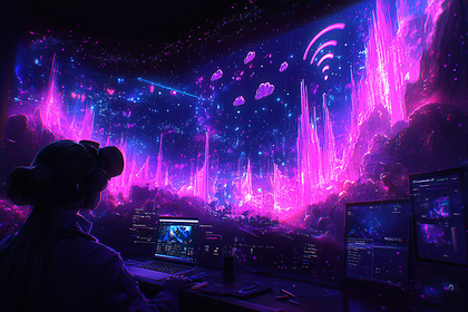 Cyberpunk Workspace