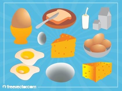Dairy Products Free Vector