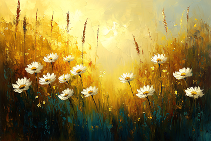 Daisies in a Golden Field