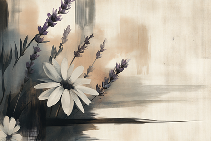Daisy and Lavender Floral Arrangement