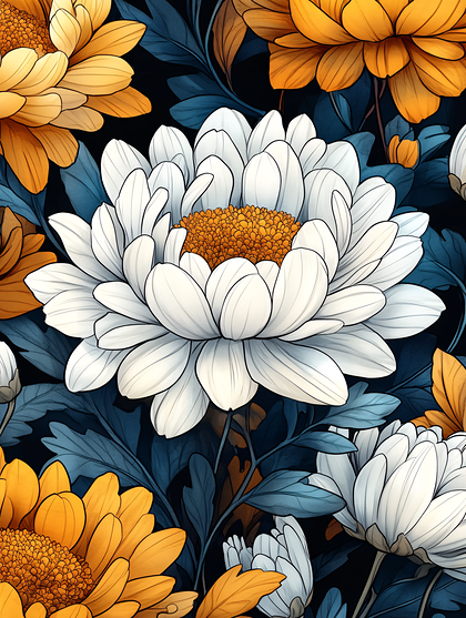 Daisy Floral Pattern