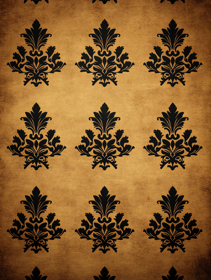 Free Download Elegant Damask Floral Pattern on Gold Background