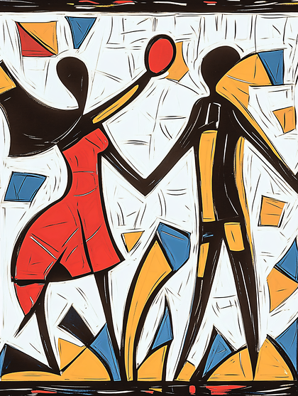 Dancing Couple Abstract
