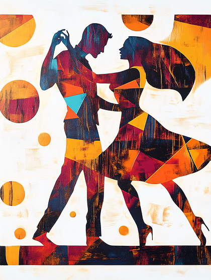Dancing Couple Silhouette