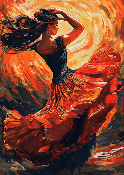 Dancing Flamenco Woman