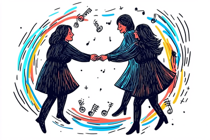 Dancing Trio with Music
