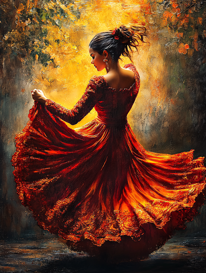 Dancing Woman in Red