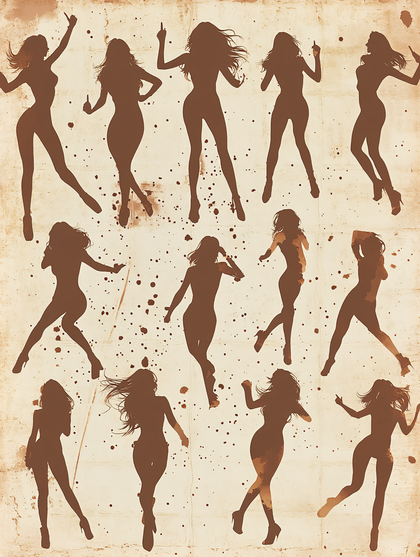 Dancing Women Silhouettes