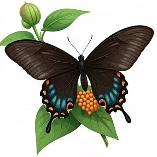 Butterfly on leaves