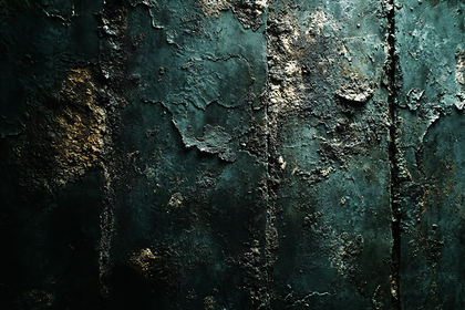Dark Green And Gold Textured Wall
