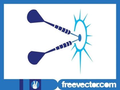 Darts Icon Free Vector