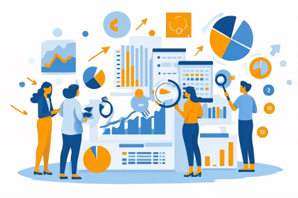 Data Analysis Team Reviewing Charts