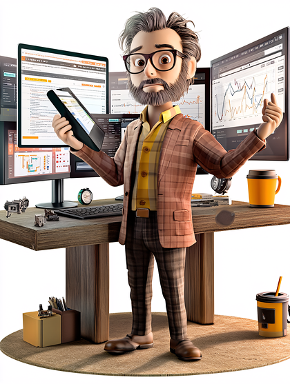 Data Analyst Cartoon Character