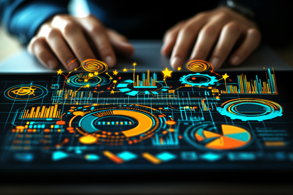 Data Analytics Dashboard on Laptop
