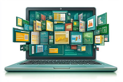 Data Visualization On Laptop Screen