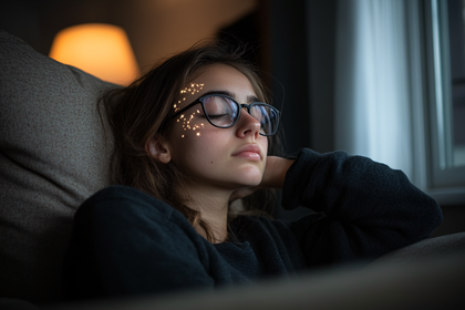 Daydreaming Girl with Sparkles