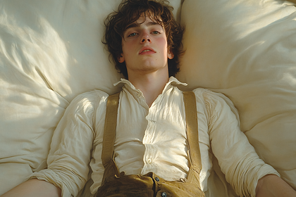 Daydreaming Youth Lying Down