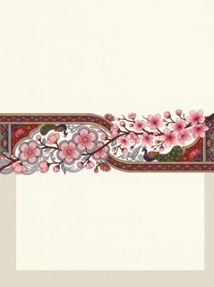 Peacock Cherry Blossom Frame