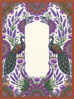 peacock mandala frame