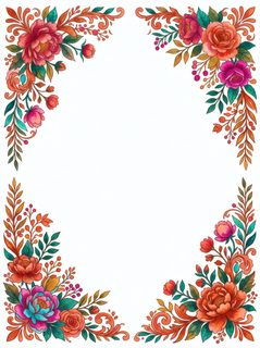 watercolor floral frame