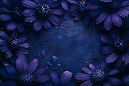 Deep Purple Daisies Frame