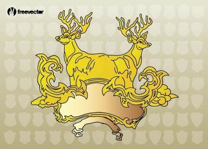 Deer Heraldry Free Vector