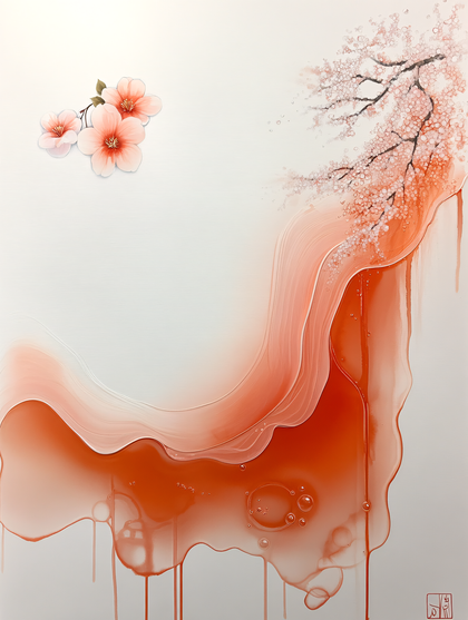 Delicate Cherry Blossom Flow