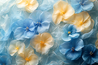 Delicate Flowers in Pastel Hues