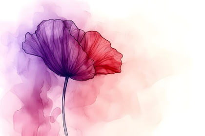 Delicate Poppy Illustration