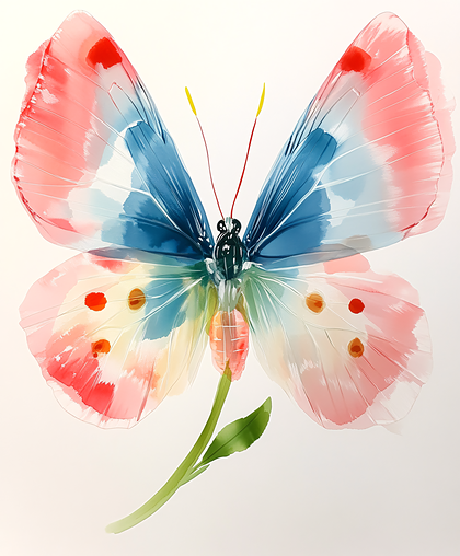Delicate Watercolor Butterfly