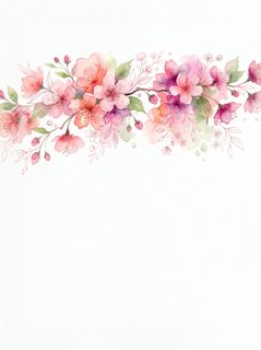 watercolor cherry blossoms