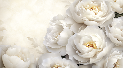 Delicate White Peonies